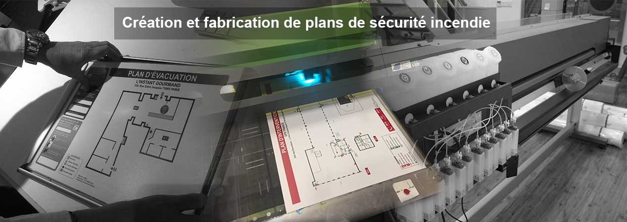 Fabrication de plans d'évacuation et d'intervention dans notre atelier