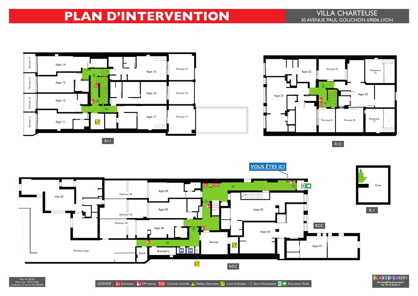Plan d'intervention conforme NF X 08-070